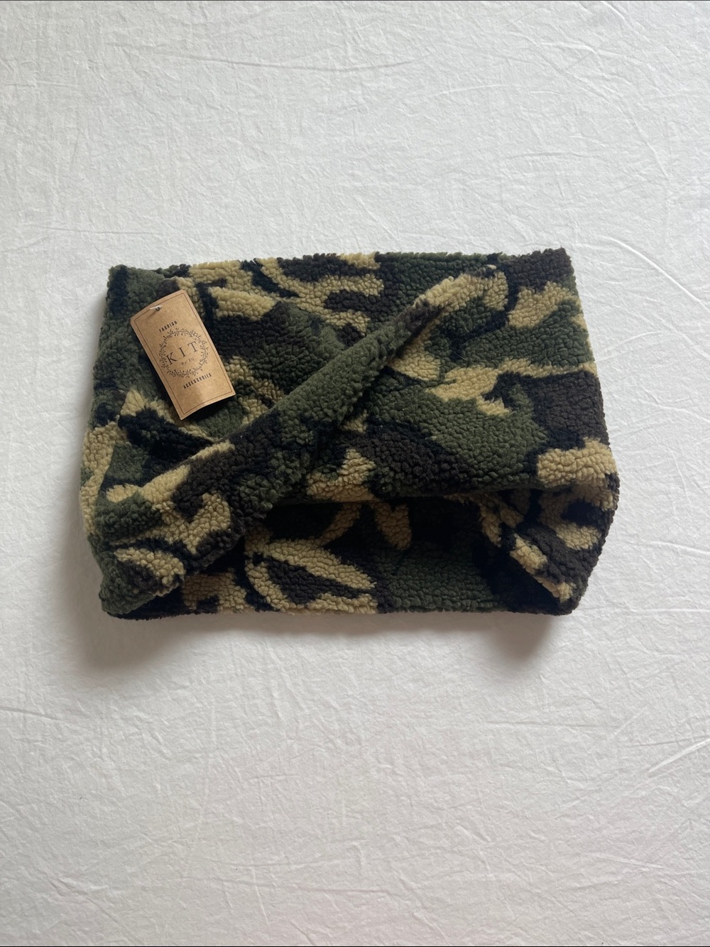 Camouflage Fleece Neck Warmer - Olive Green